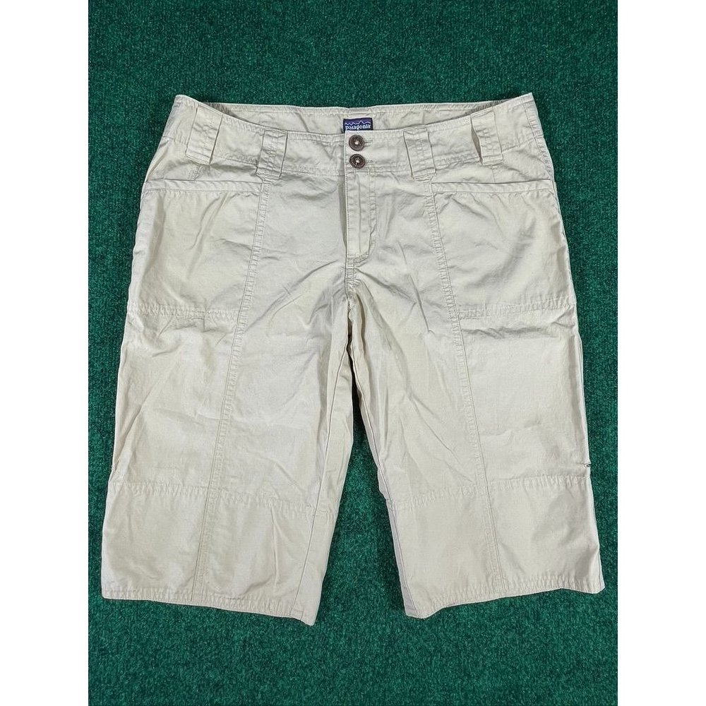 Patagonia Tan‎ Organic Cotton Outdoor Shorts Womens Sz 8